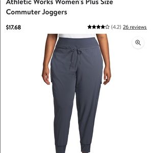Athletic Works Women’s Plus Size Commuter Joggers NWT